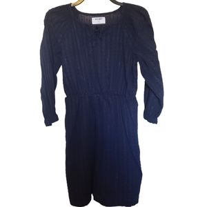 3/$15 Old Navy Blue Swiss Dot Cotton Dress Girls XL